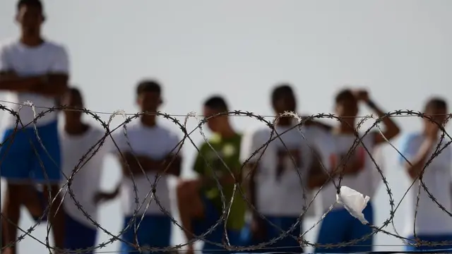 Detentos durante motim no Rio Grande do Norte