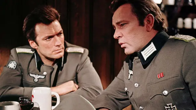 Клинт Иствуд и Ричард Бертон в фильме в фильме "Куда не долетают орлы"