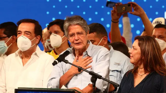 Guillermo Lasso, tras ganar las elecciones.