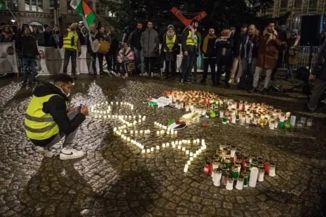 غزہ کی حمایت میں ایمسٹرڈم میں کرسمس ریلی 