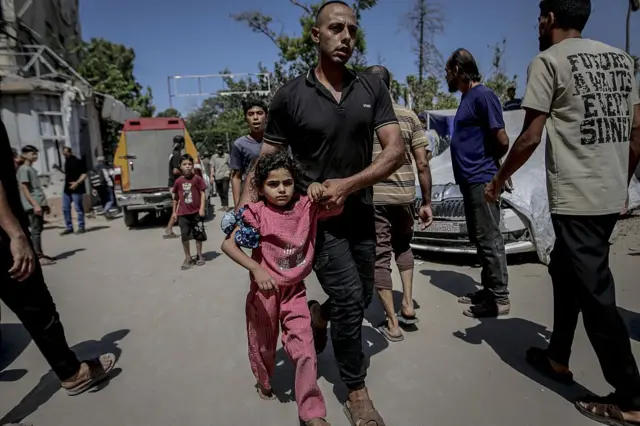Familia en Gaza herida