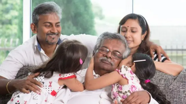 आजोबा आणि नातवंड 