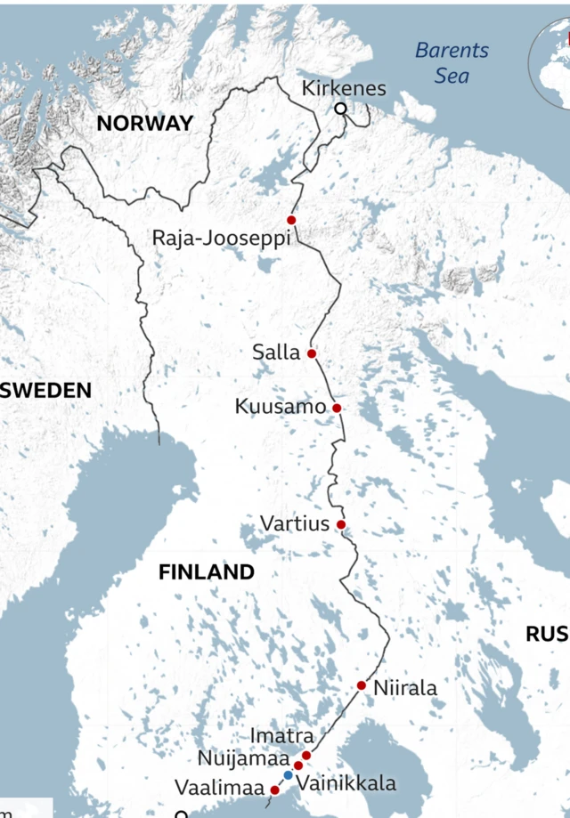 Xadka ay Finland la wadaagto Ruushka