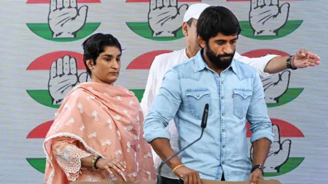 ਭਲਵਾਨ ਬਜਰੰਗ ਪੂਨੀਆ ਅਤੇ ਵਿਨੇਸ਼ ਫੋਗਾਟ