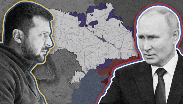 Zelensky, perezida wa Ukraine na Putin, perezida wa Russia