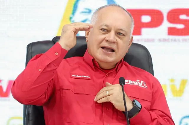 Retrato del ministro del Interior, Diosdado Cabello.