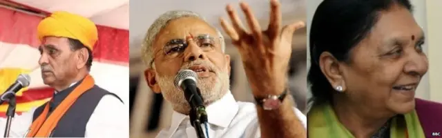 ਮੋਦੀ, ਰੂਪਾਣੀ ਅਤੇ ਆਨੰਦੀਬੇਨ