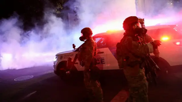 ABD İç Güvenlik Bakanlığı'na bağlı polis güçleri.