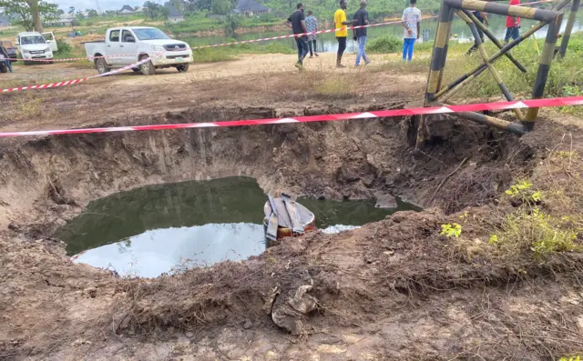 Oil spill site from a Shell pipeline for Eleme LGA for Rivers State
