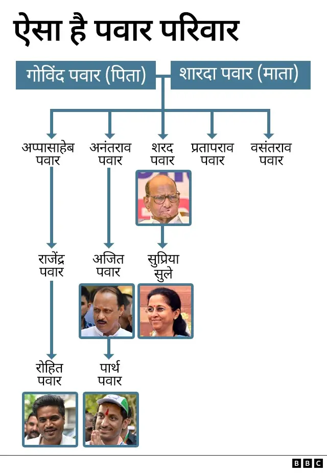 शरद पवार का परिवार