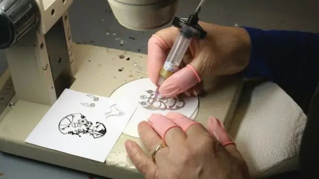 Producción de un reloj.