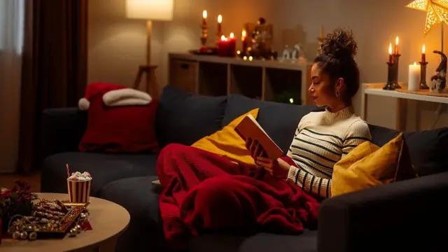 ሻማ ለኩሳ መፍሐፍ የምታነብ ሴት