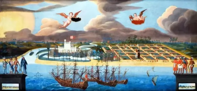 1658 में फर्ट (फ़ोर्ट) डैंसबर्ग का स्केच