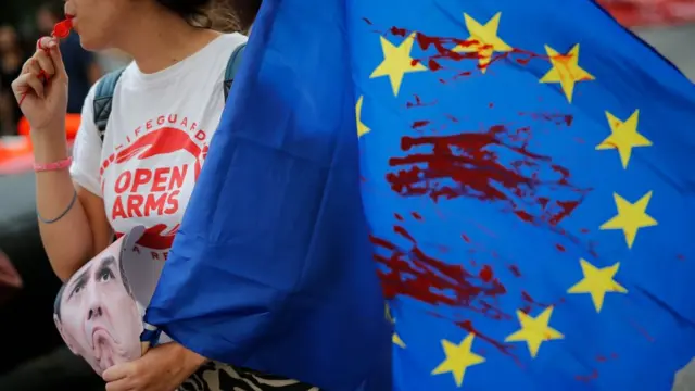 Protesta a favor del Open Arms