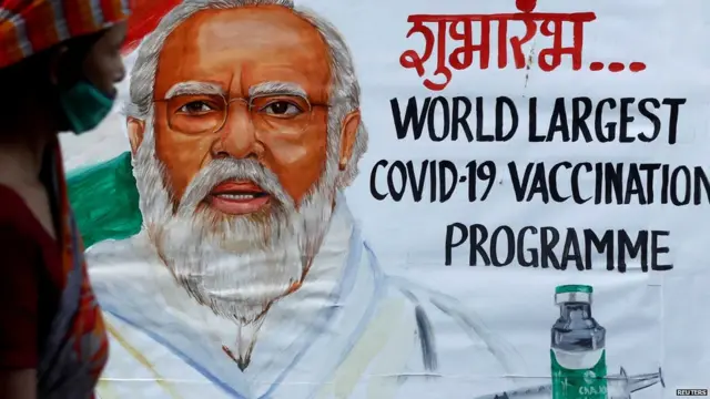 ਭਾਰਤੀ ਪ੍ਰਧਾਨ ਮੰਤਰੀ ਨਰਿੰਦਰ ਮੋਦੀ ਵੈਕਸੀਨ ਦੇ ਉਤਪਾਦਨ ਵਿੱਚ ਤੇਜ਼ੀ ਲੈ ਕੇ ਆਉਣ ਦਾ ਯਤਨ ਕਰ ਰਹੇ ਹਨ