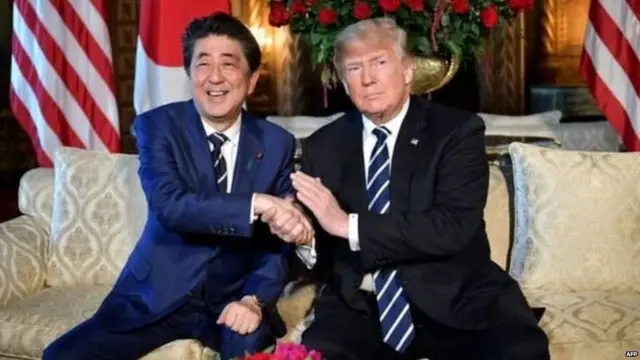 શિન્જો અબે અને ટ્રમ્પ