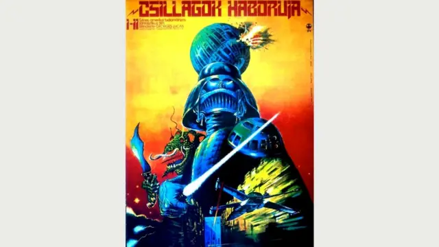 Венгерский плакат к "Звездным войнам" (Тибор Хелени)