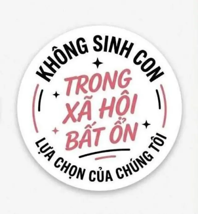 Logo mà nhiều người chia sẻ về việc không sinh con 