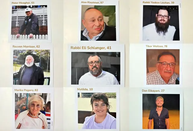 Bondi Plajı'nda hayatını kaybedenlerden dokuzu bir kolajda bir arada görünüyor