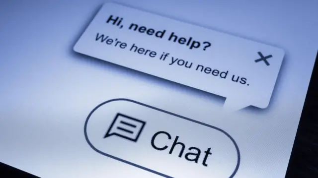 聊天机器人萤幕特写