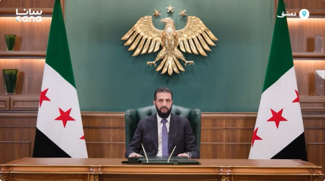 صورة من كلمة الرئيس السوري أحمد الشرع بعد رفع بلاده من قوائم الإرهاب