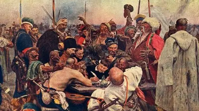 Картина Іллі Рєпіна "Відповідь запорізьких козаків султану Мехмеду IV Туреччини"