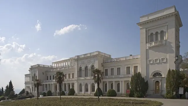 L'hôtel Livadia à Yalta, en Crimée, qui a abrité la conférence des trois Grands.