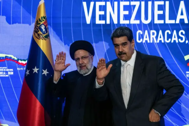 Ebrahim Raisi y Nicolás Maduro.