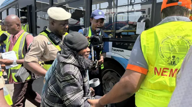 Nigerians arriving from South Africa