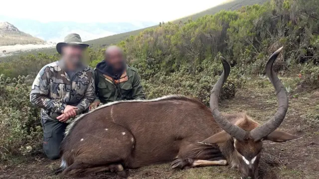 አዳኞች ከገደሉት የዱር እንስሳት ጋር