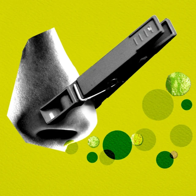 Buruna takılmış bir mandal