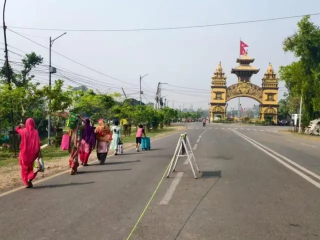 वीरगन्जमा नेपाल-भारत सीमामा अवस्थित शङ्कराचार्यद्वार