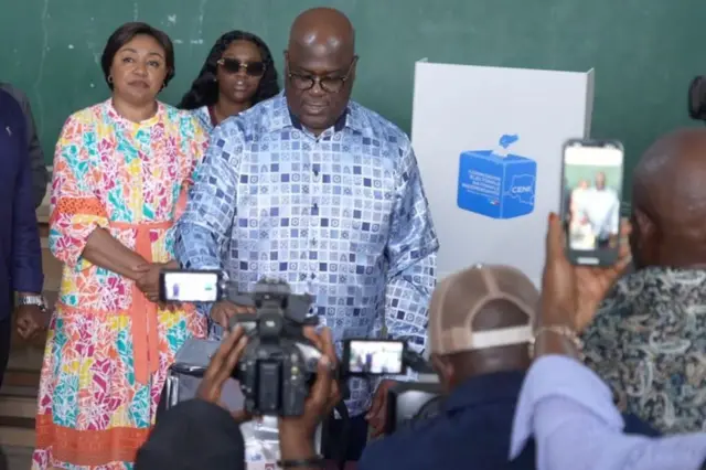 Félix Tshisekedi qui vote