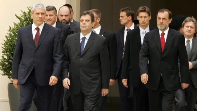 Tadić, Koštunica, Drašković, Beč, 24. jul 2006.