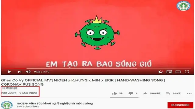 Video 'Ghen Cô Vy' cập nhật lời mới được chuyển thành chế độ không công khai