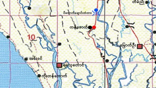 စစ်ကြောရေးအတွင်း ဖမ်းဆီးရမိတဲ့ နေရာပြမြေပုံ