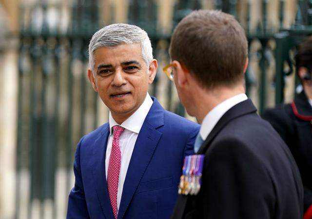 Mayor of London Sadiq Khan arriving at Westminster Abbey