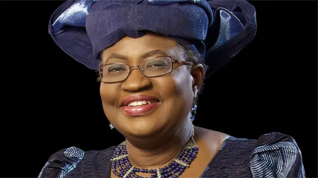 Ngozi Okonjo-Iweala na di first woman and first African to hold di position of di Director General of di World Trade Organization.