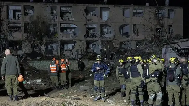 21 मार्च को डिमोना पर ईरानी मिसाइल हमले के एफ़पीटीवी फ़ुटेज का स्क्रीनशॉट