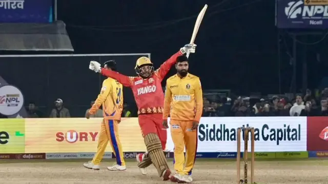 खेल जितेपछि लुम्बिनी लायन्सका ब्याटर