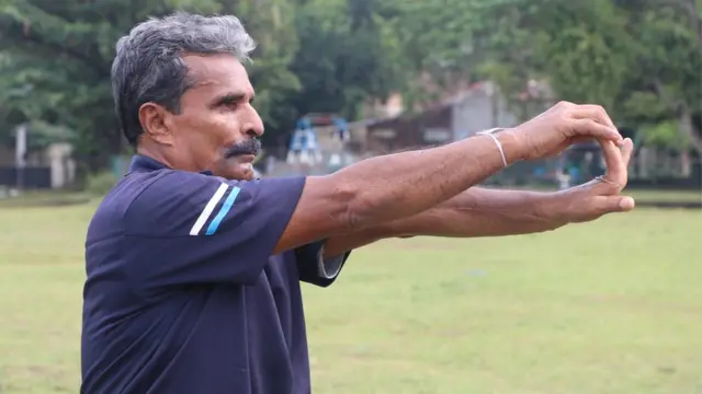 Record holding Sri Lankan senior sprinter Tilsen Wijey