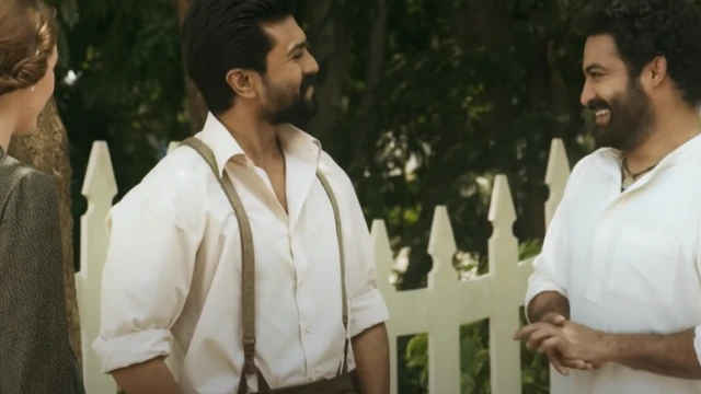 'आरआरआर' फ़िल्म का सीन जिसमें पंचर बनाने की बात आती है