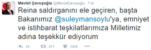 Çavuşoğlu'nun kutlama mesajı