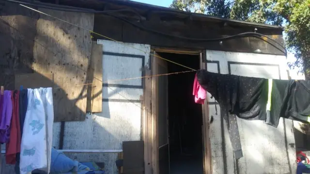 La casa donde vive Cristal.