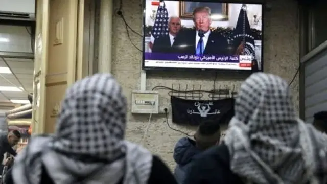 تصمیم دونالد ترامپ در به رسمیت شناختن پایتختی بیت المقدس با خشم فلسطینی ها مواجه شد
