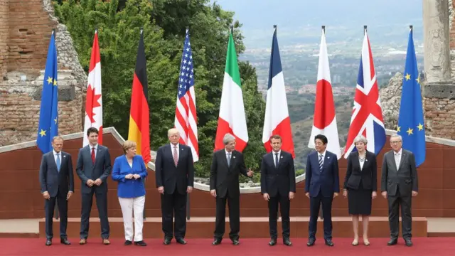 อังเกลา แมร์เคิล ในการประชุม G7