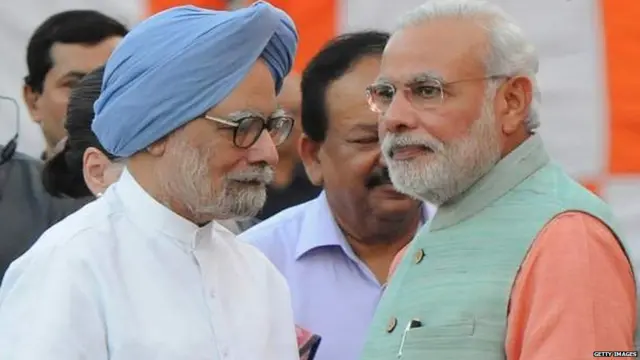 ਮਨਮੋਹਨ ਸਿੰਘ, ਨਰਿੰਦਰ ਮੋਦੀ