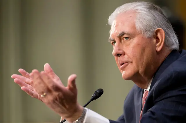 นายเร็กซ์ ทิลเลอร์สัน ว่าที่รัฐมนตรีต่างประเทศสหรัฐฯ