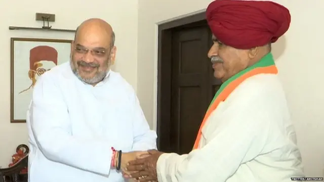 કર્નલ કિરોડીસિંહ બૈંસલા અને અમિત શાહ