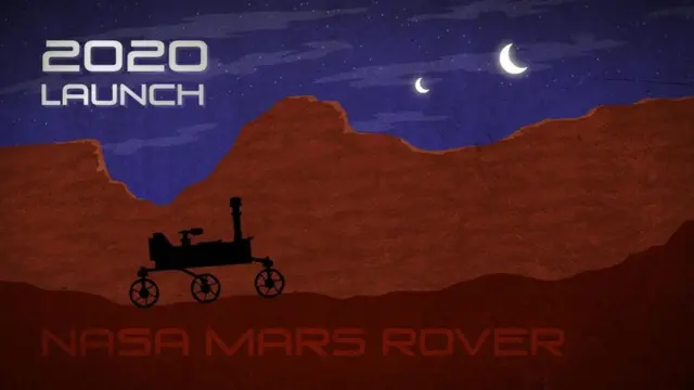 رسم دعائي لمسبار ناسا الجديد وهو يتجول فوق سطح المريخ